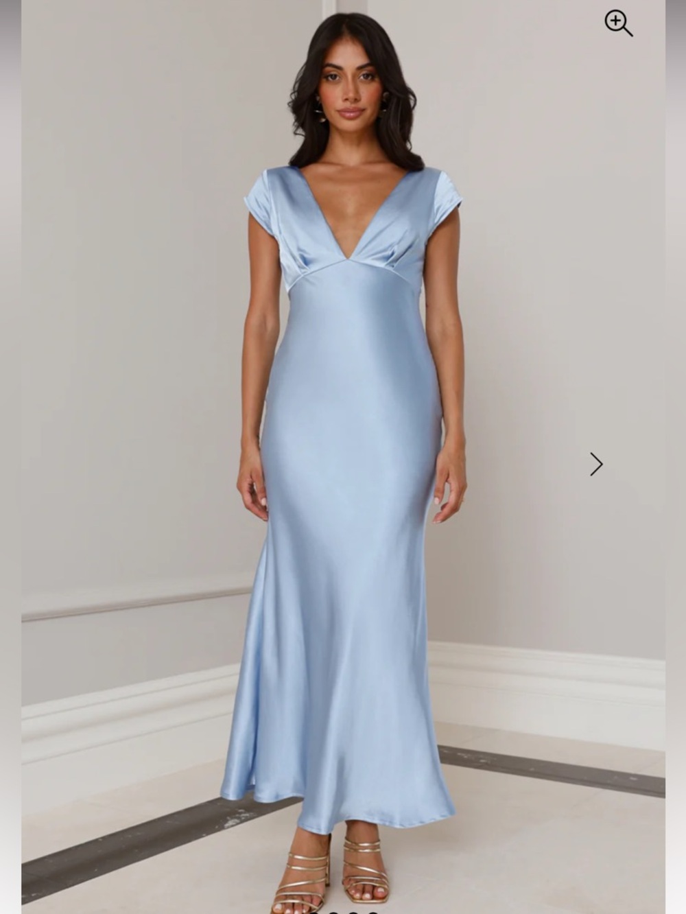 Selfie Leslie Because you’re Special Satin Maxi Light Blue Dress Wedding
